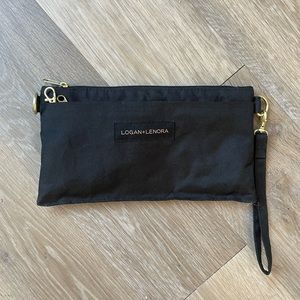 Black Machine Washable Clutch with gold hardware